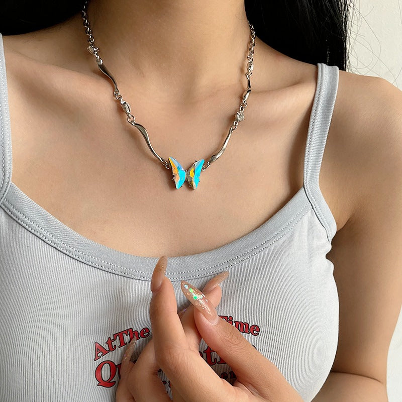 Diamond Butterfly Necklace