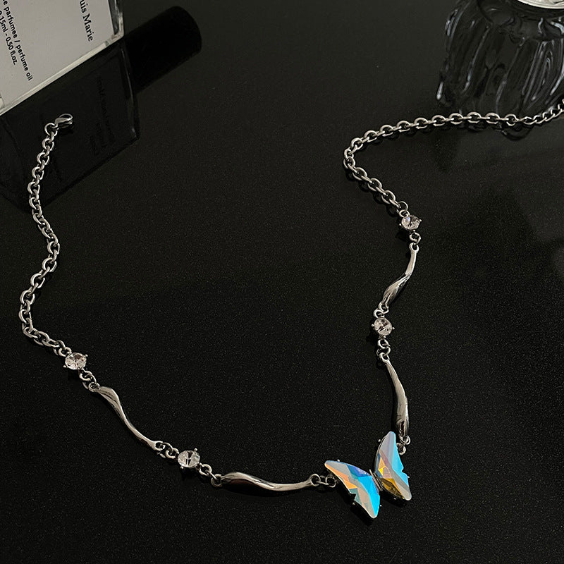 Diamond Butterfly Necklace